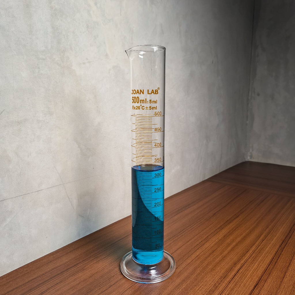 JOANLAB Measuring Cylinder Gelas Ukur Kimia Silinder Boro 3.3 500 ml