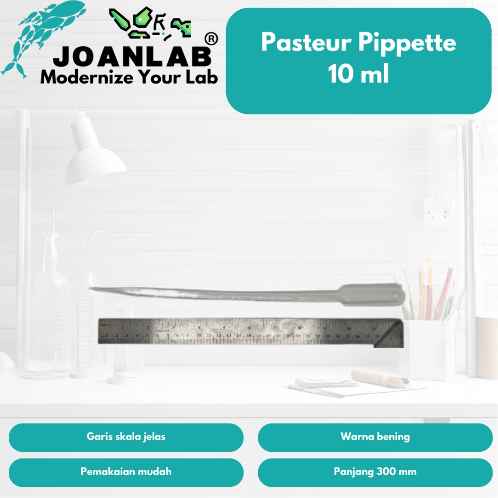 JOANLAB Pasteur Pipette Pipet Tetes Plastik 5 ml