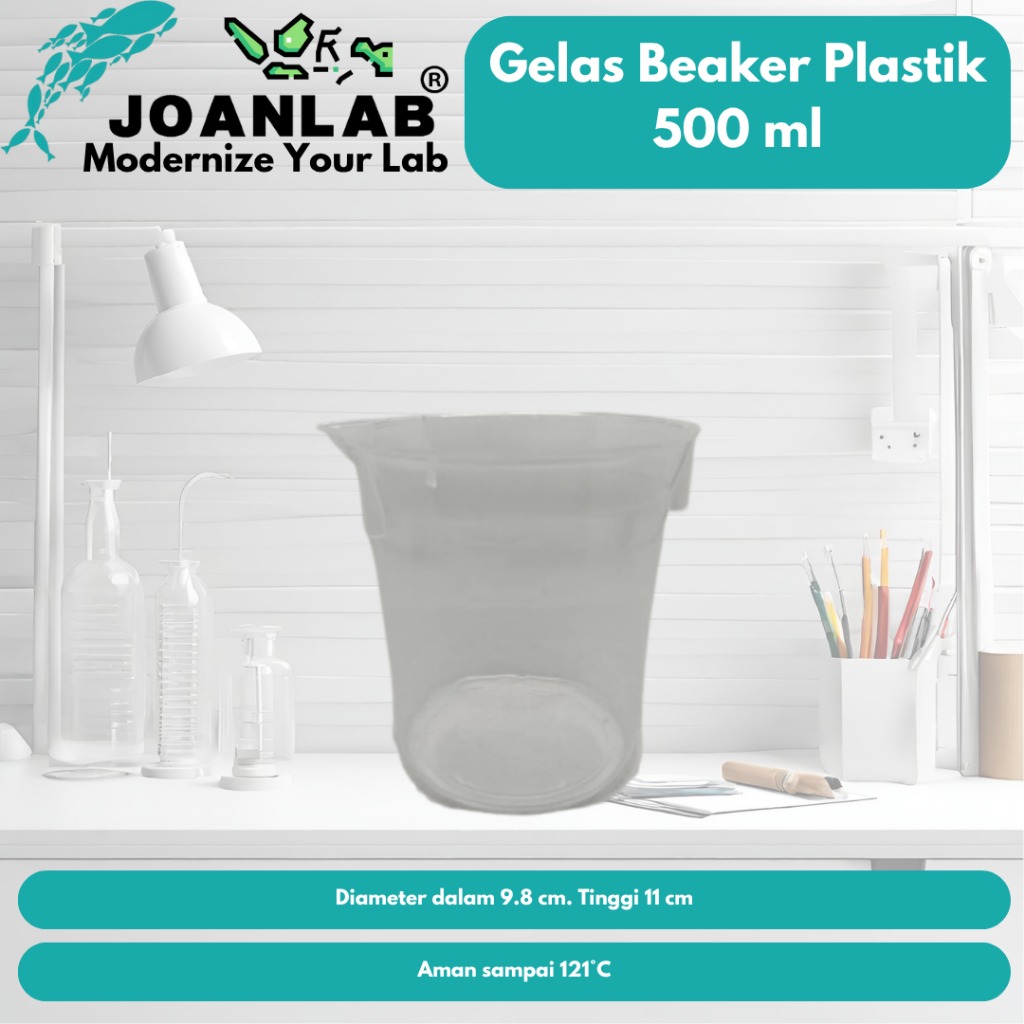 JOANLAB Plastic Beaker Glass Gelas Beaker Plastik 500 ml