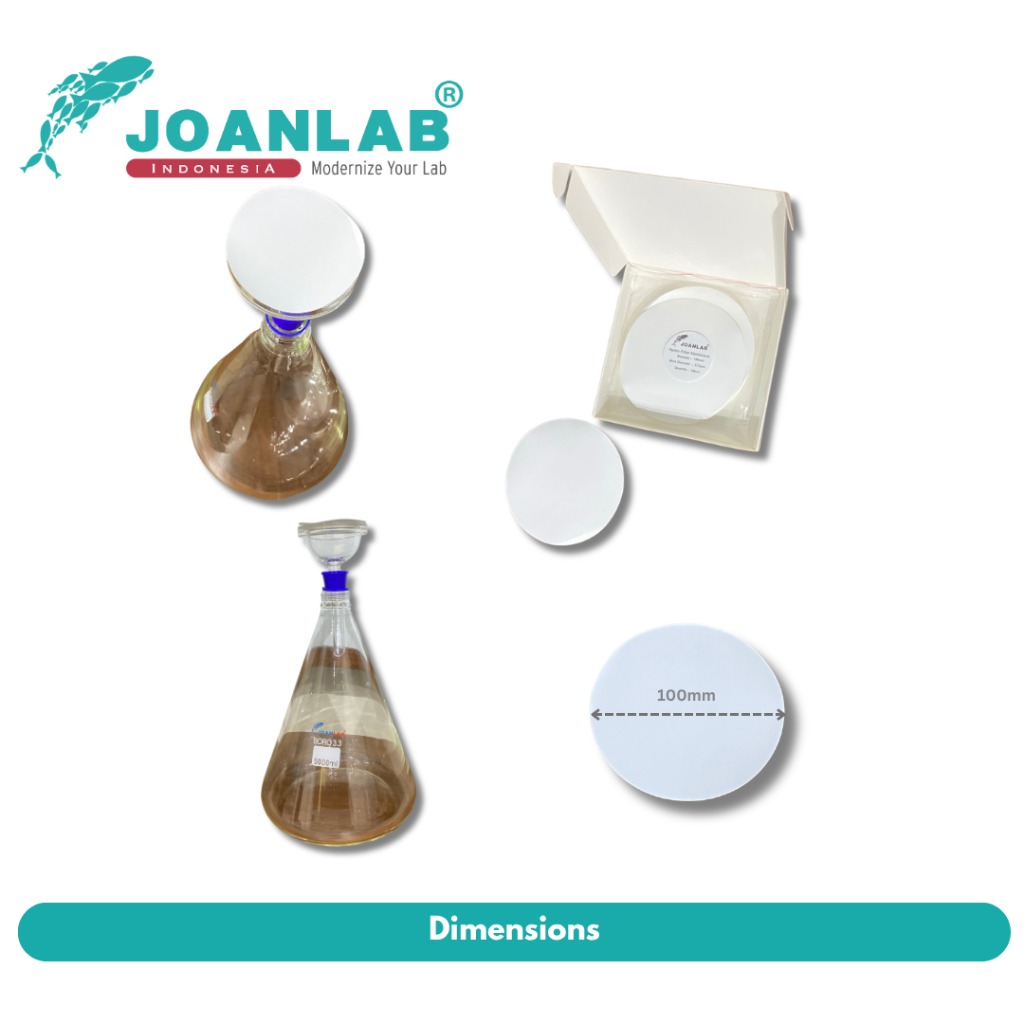 JOANLAB Filter Membrane MCE Diameter 100 mm Pore 0.45 mikrometer isi 50 Lembar
