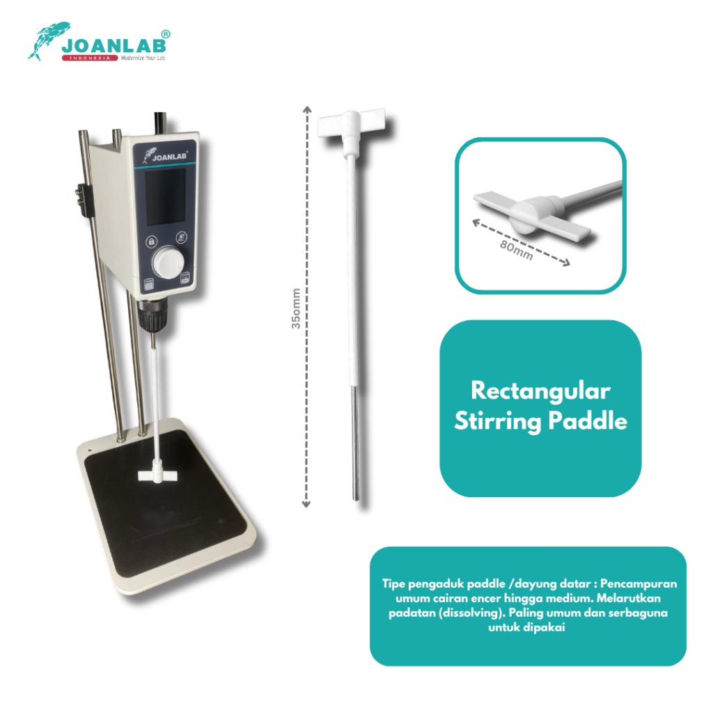 JOANLAB PTFE Paddle Batang Pengaduk Overhead Stirrer Cross