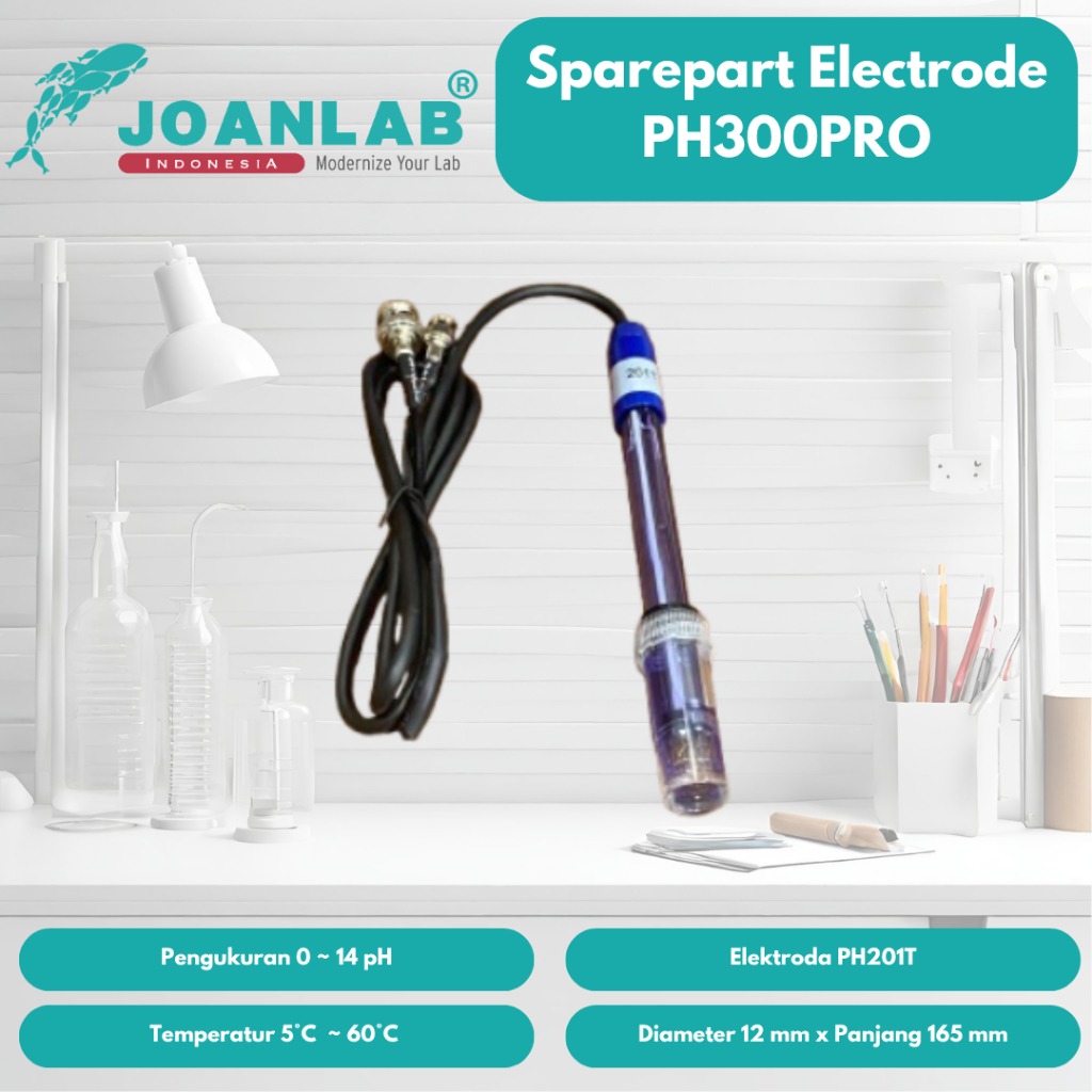 JOANLAB Sparepart Electrode pH untuk PH300PRO dan PCD300PRO