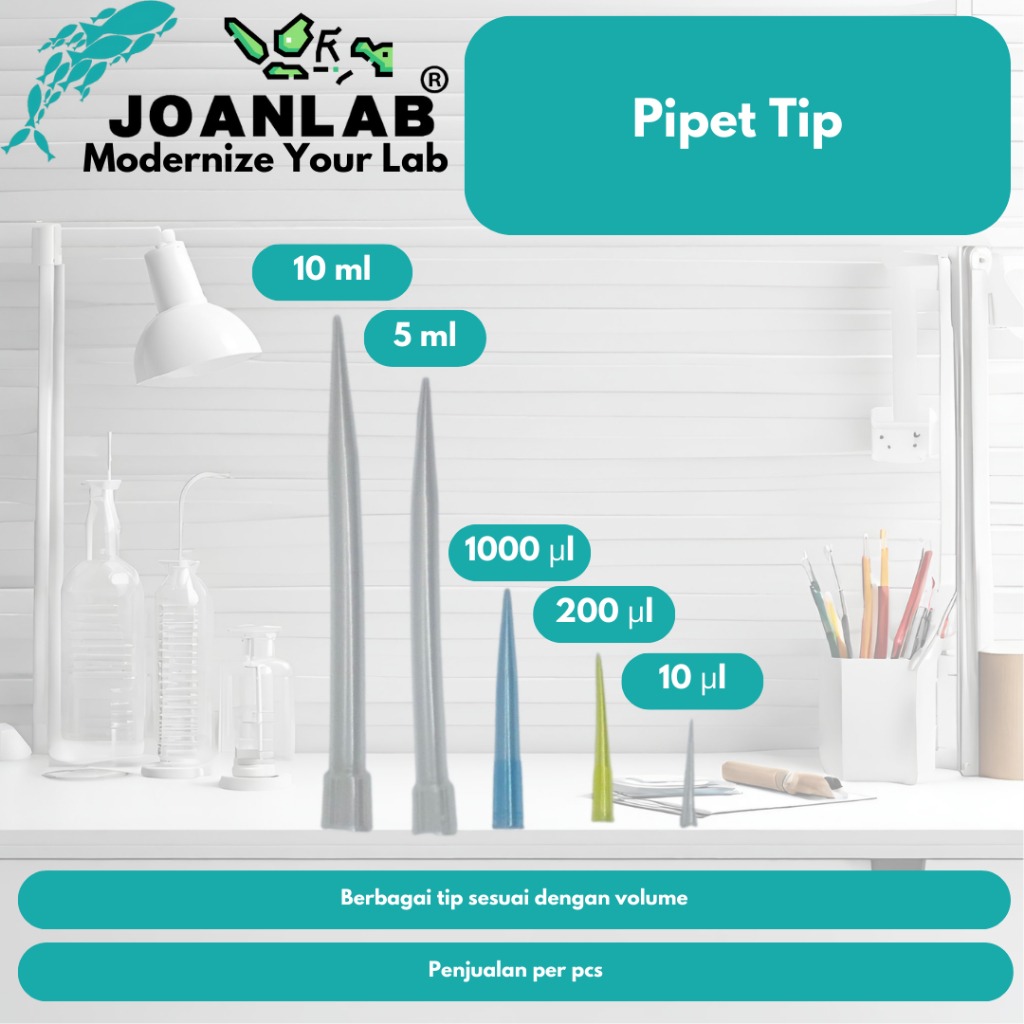 JOANLAB Ujung Pipet Tip Pipette Cadangan 10 mililiter