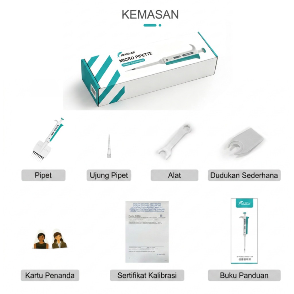 JOANLAB Multichannel Pipette Pipet Cabang 12 Akurat Presisi Y12-10/Y12-50/Y12-100/Y12-300
