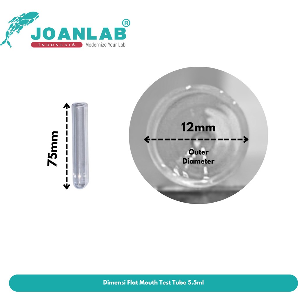 JOANLAB Test Tube With Screw Cap Tabung Reaksi Tutup Ulir 18x150mm Borosilicate 3.3