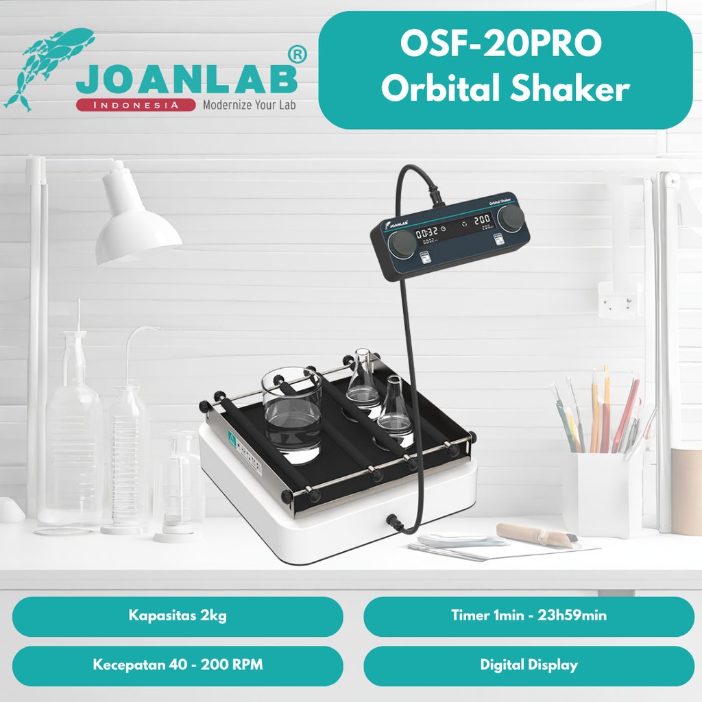 JOANLAB Orbital Shaker Erlenmeyer Rotator Brushless Motor Laboratorium Industrial Cable Extension Panel OSF-20PRO
